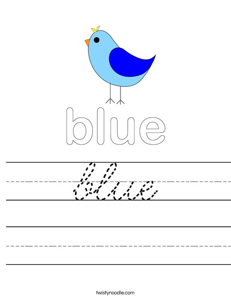 Blue Bird Worksheet