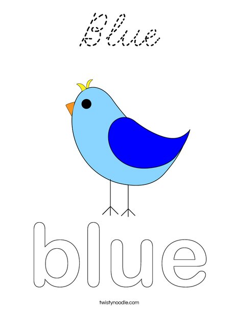 Blue Bird Coloring Page