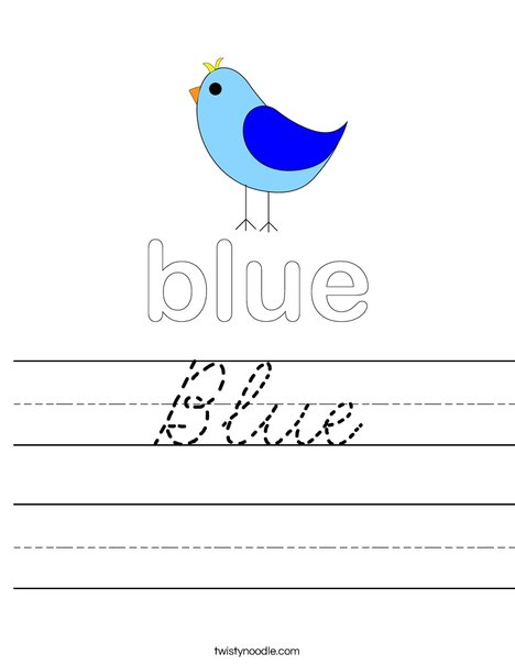 Blue Bird Worksheet