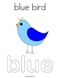 blue bird Coloring Page