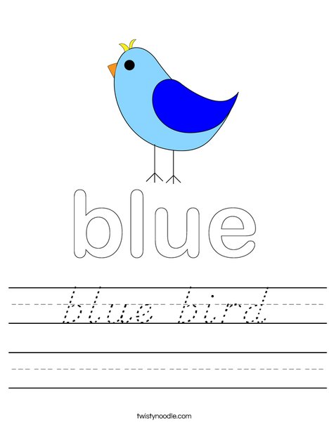 Blue Bird Worksheet
