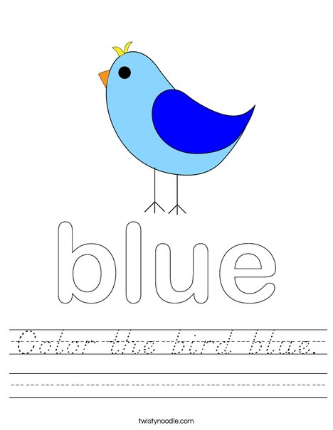 Blue Bird Worksheet