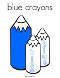 blue crayons Coloring Page