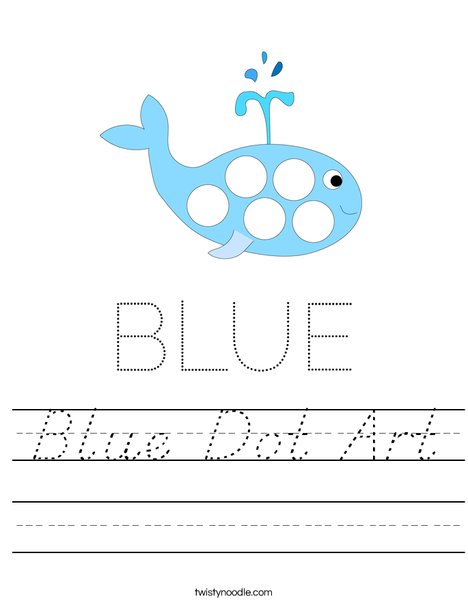 Blue Dot Art Worksheet