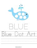 Blue Dot Art Worksheet