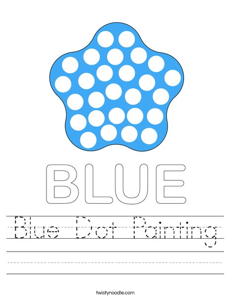 Blue Dot Painting Worksheet