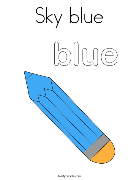 Blue Pencil Coloring Page