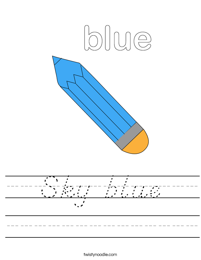 Sky blue Worksheet