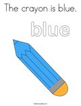 The crayon is blue.Coloring Page