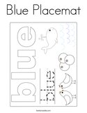 Blue Placemat Coloring Page