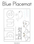 Blue Placemat Coloring Page