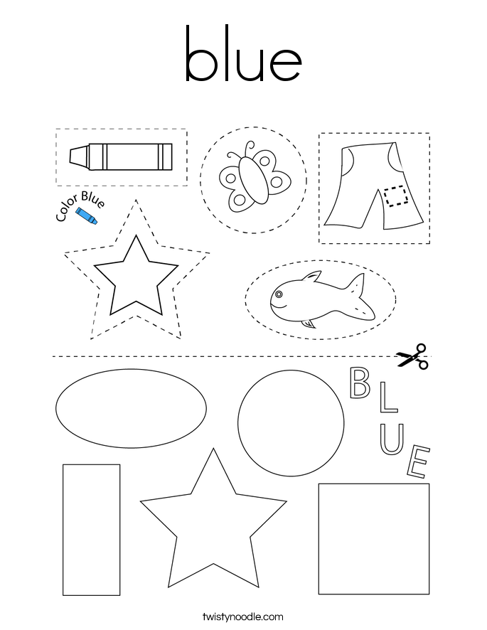 blue Coloring Page