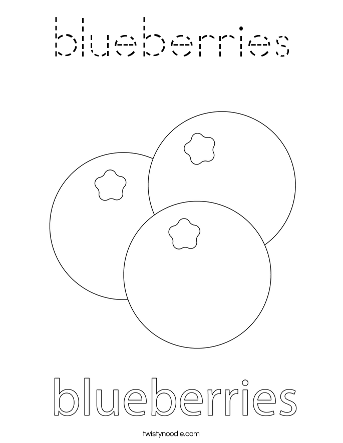 blueberries Coloring Page