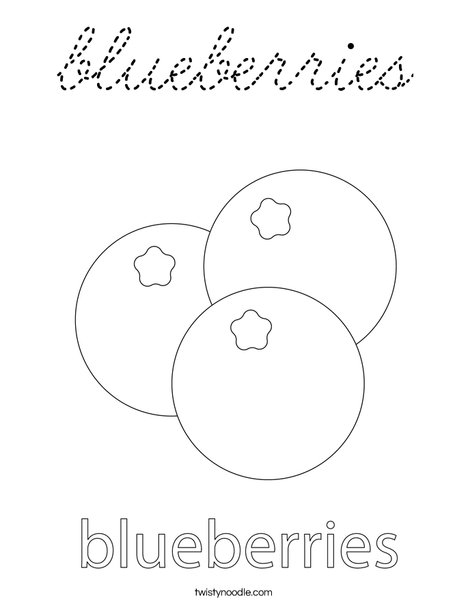 Blueberries Coloring Page