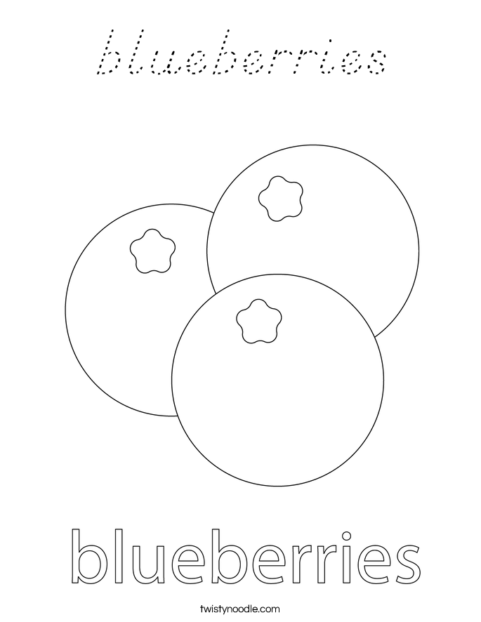 blueberries Coloring Page