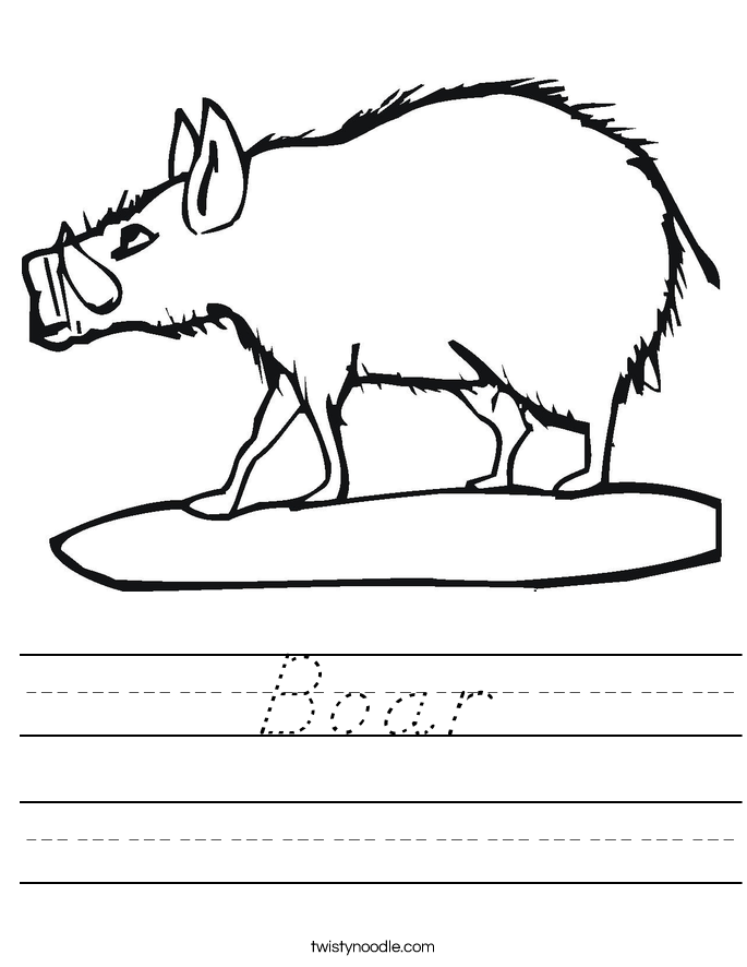 Boar Worksheet