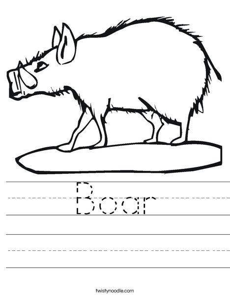 Boar Worksheet