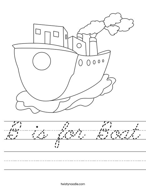 Tug Boat Worksheet