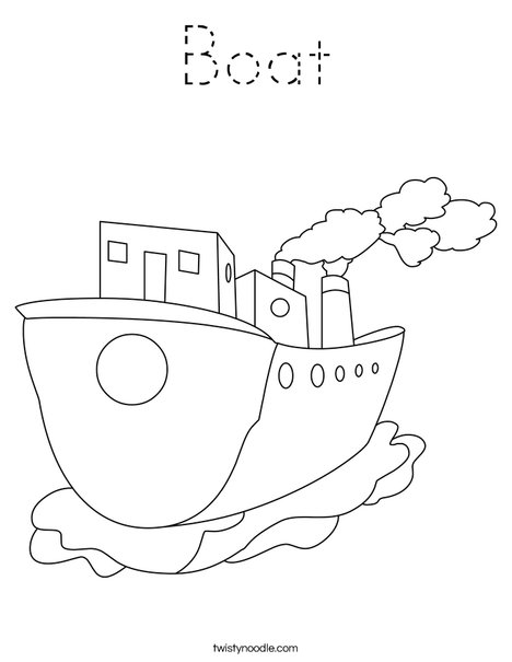 Tug Boat Coloring Page
