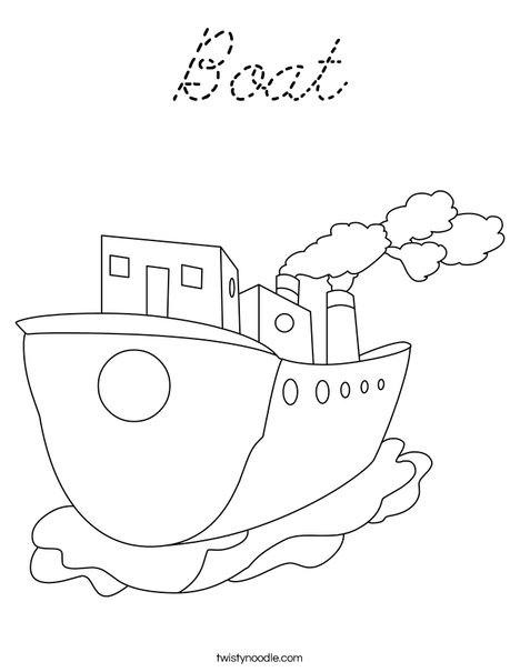 Tug Boat Coloring Page