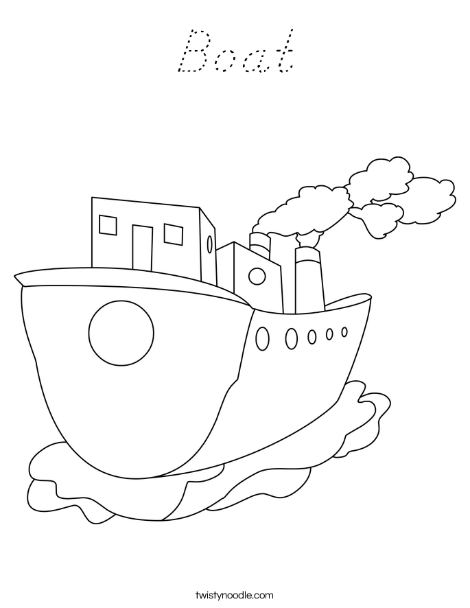 Boat Coloring Page