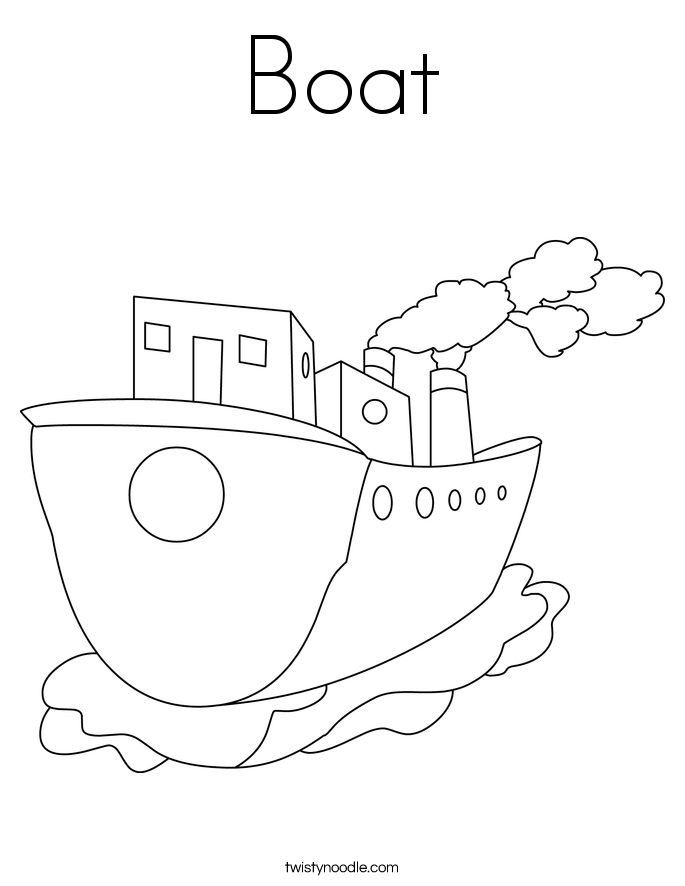 Boat Coloring Page
