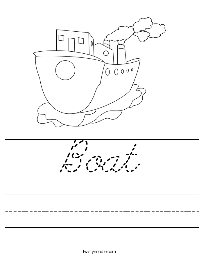 Boat Worksheet