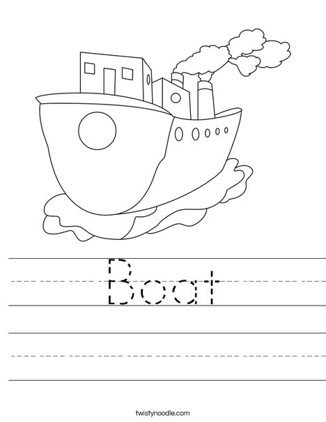Tug Boat Worksheet