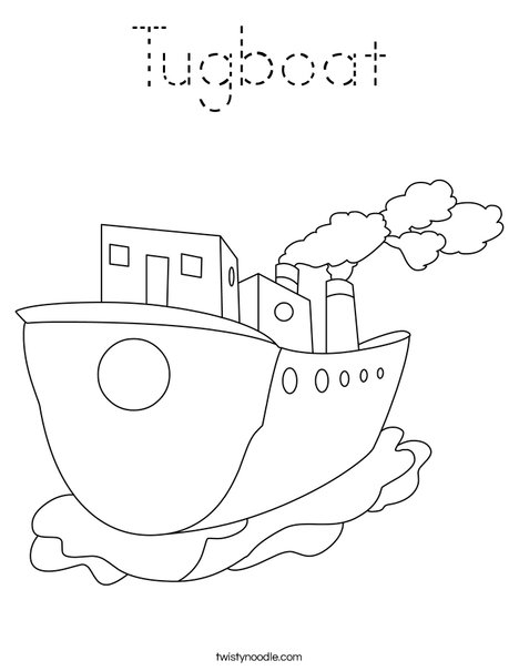 Tug Boat Coloring Page