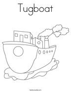 Tugboat Coloring Page