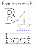 Boat starts with B Coloring Page