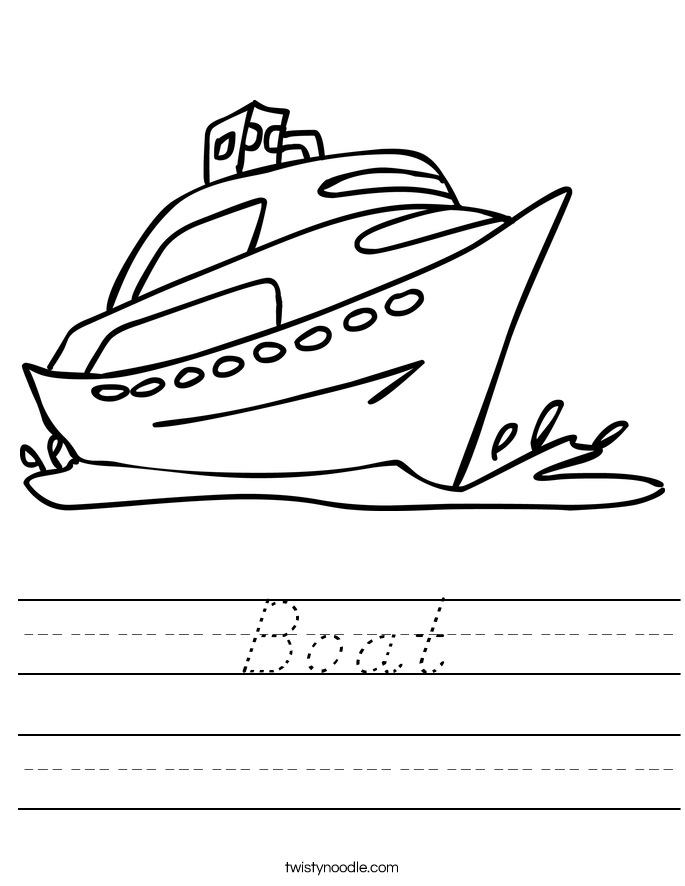 Boat Worksheet
