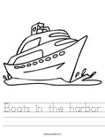 Boats in the harbor Worksheet