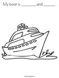 My boat is ________and ______.Coloring Page