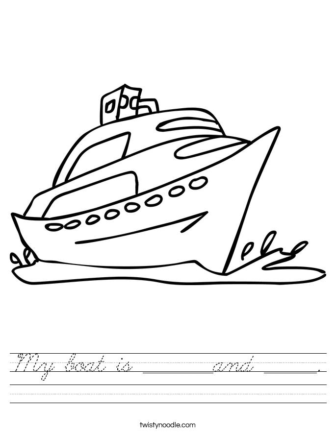My boat is ________and ______. Worksheet