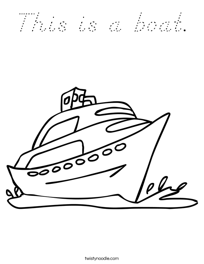 This is a boat. Coloring Page