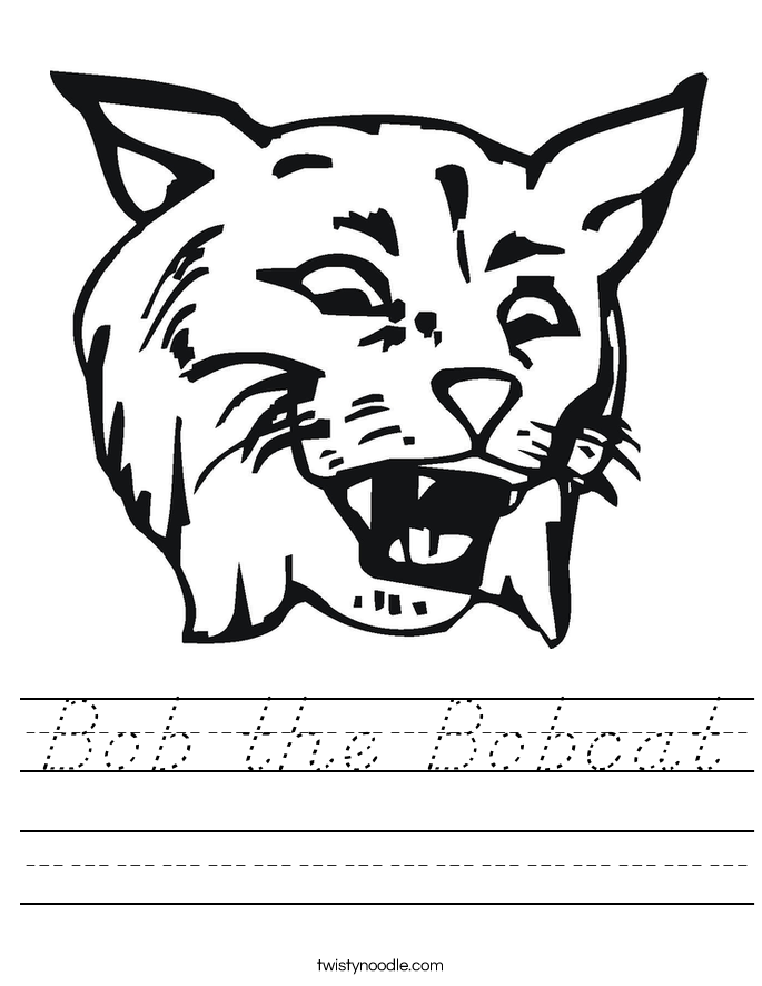 Bob the Bobcat Worksheet