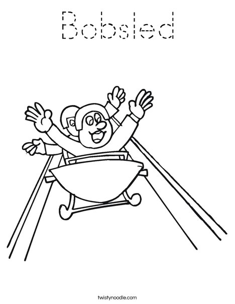 Bobsled Coloring Page