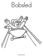 Bobsled Coloring Page
