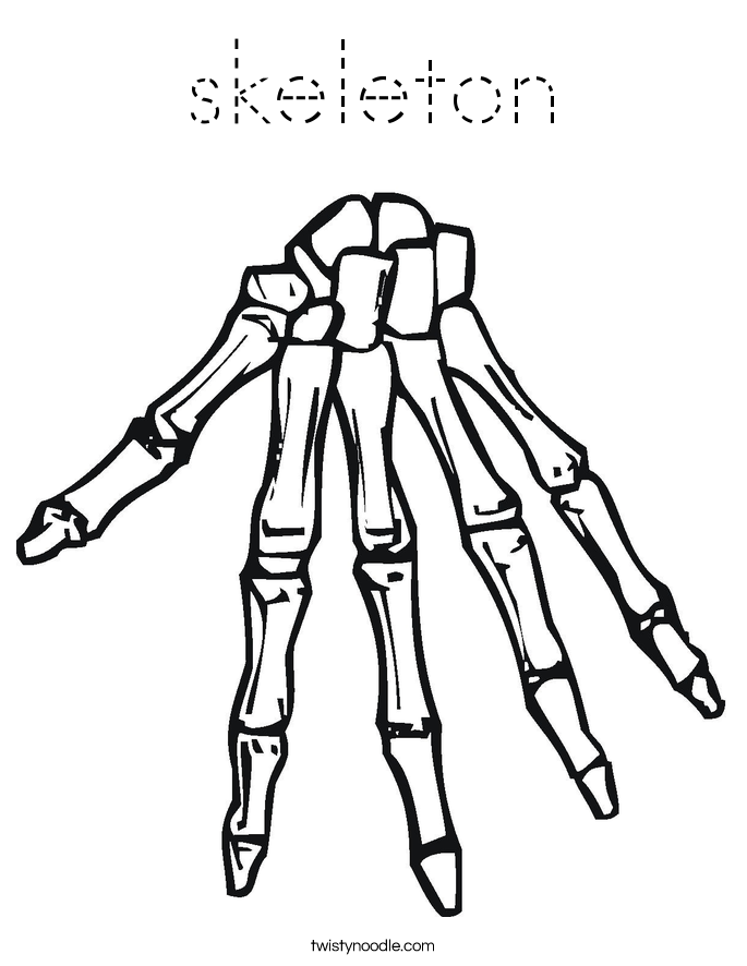 skeleton Coloring Page
