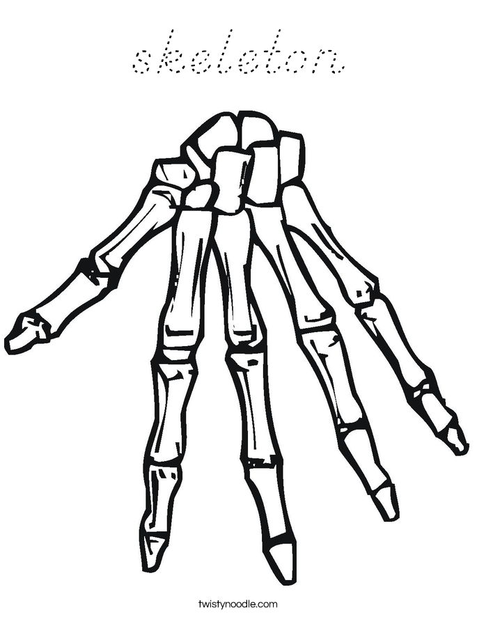 skeleton Coloring Page
