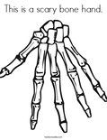 This is a scary bone hand.Coloring Page