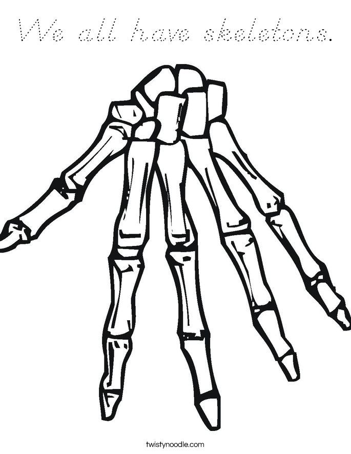 We all have skeletons. Coloring Page