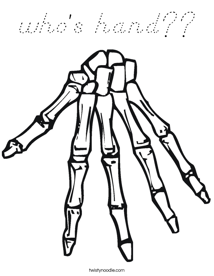 who's hand?? Coloring Page