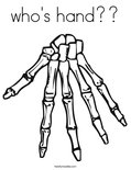 who's hand??Coloring Page