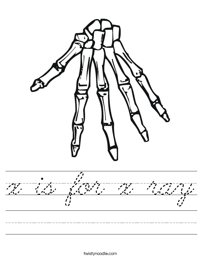 x is for x ray Worksheet