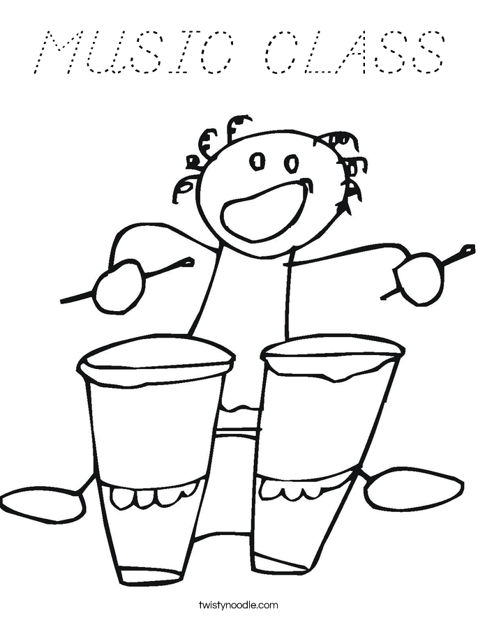 MUSIC CLASS Coloring Page