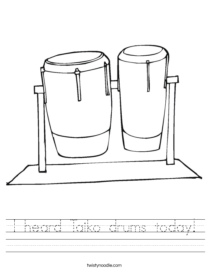 I heard Taiko drums today! Worksheet