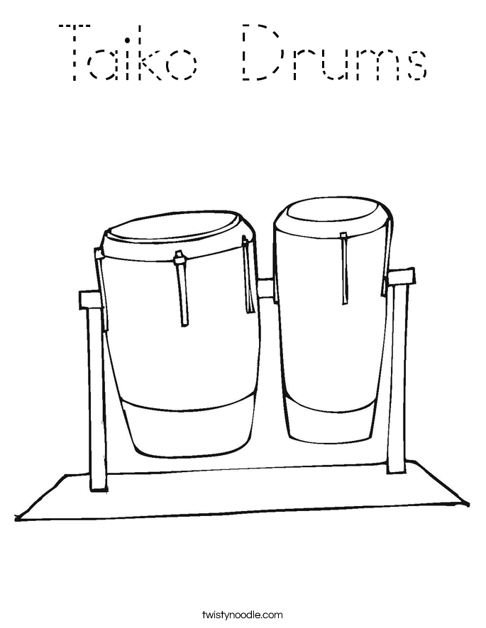 Taiko Drums Coloring Page