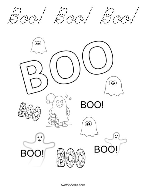 Boo Coloring Page